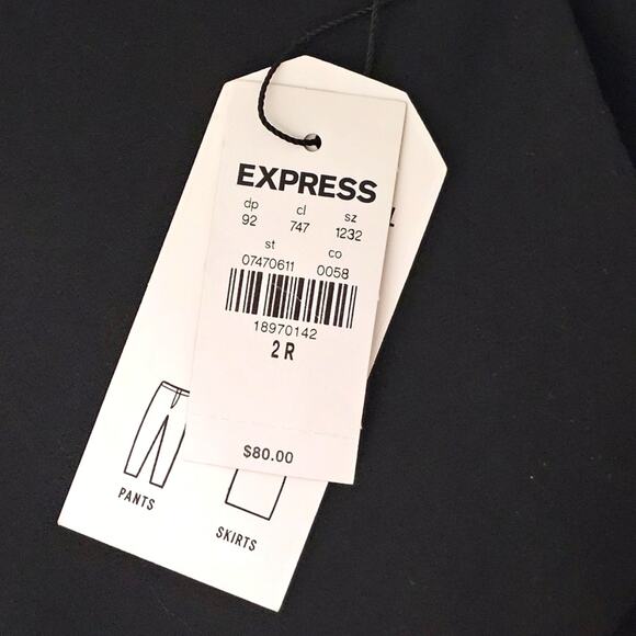 Express High Rise Skinny Super soft twill pants in black size 2R - Picture 4 of 8